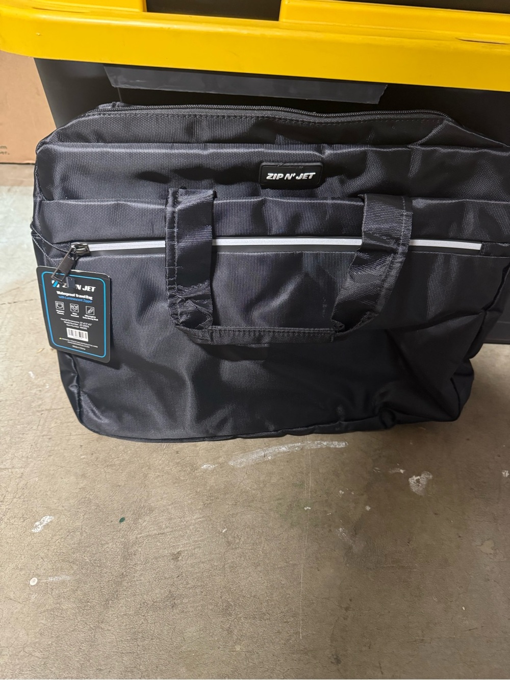 ZIP N' JET Black Travel Laptop Tote new with tags